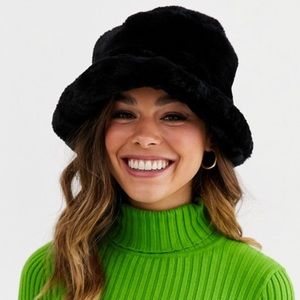 PRADA Fashion Accessories hat Bucket winter hat fur Black